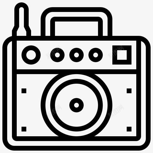 功放盒音响电器svg_新图网 https://ixintu.com 音响 功放 电器 乐器 工作室 000007
