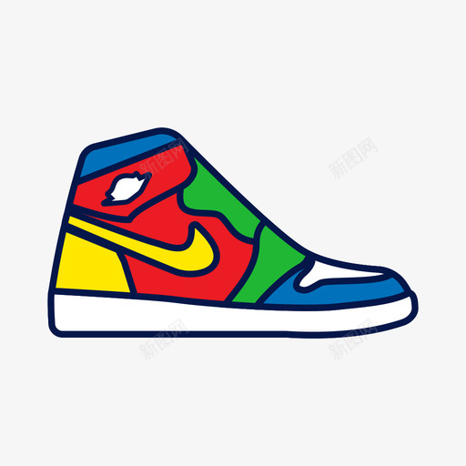 airjordansvg_新图网 https://ixintu.com airjordan 填充 多色 扁平 简约 圆润 精美