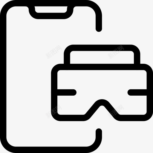 手机虚拟现实125线性svg_新图网 https://ixintu.com 手机 虚拟现实 线性