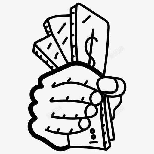 现金在手钞票货币svg_新图网 https://ixintu.com 现金 在手 钞票 货币 美元 纸币 商业 金融 手绘 图标