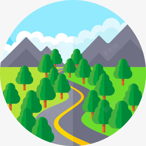道路景观98平坦svg_新图网 https://ixintu.com 道路 景观 平坦