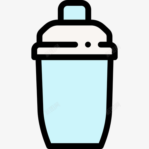 鸡尾酒摇壶95号酒吧线性颜色svg_新图网 https://ixintu.com 鸡尾酒 摇壶 95号 酒吧 线性 颜色