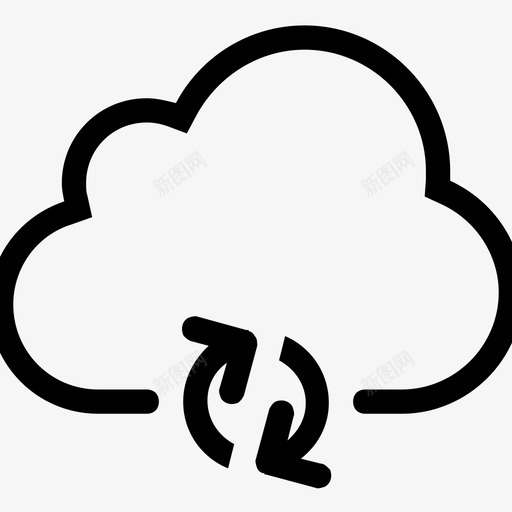 云端更新同步svg_新图网 https://ixintu.com 云端 更新 同步 IconSet0349