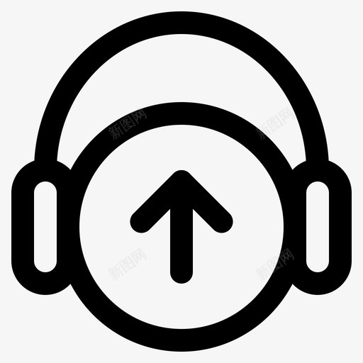 耳机上传音乐通话中心svg_新图网 https://ixintu.com 耳机 上传 音乐 通话 中心 支持
