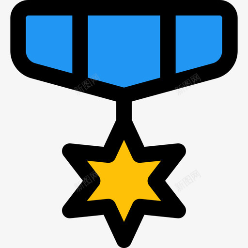 星星徽章22线形颜色svg_新图网 https://ixintu.com 星星 徽章 线形 颜色