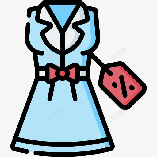 连衣裙夏季销售21线性颜色svg_新图网 https://ixintu.com 连衣裙 夏季 销售 线性 颜色