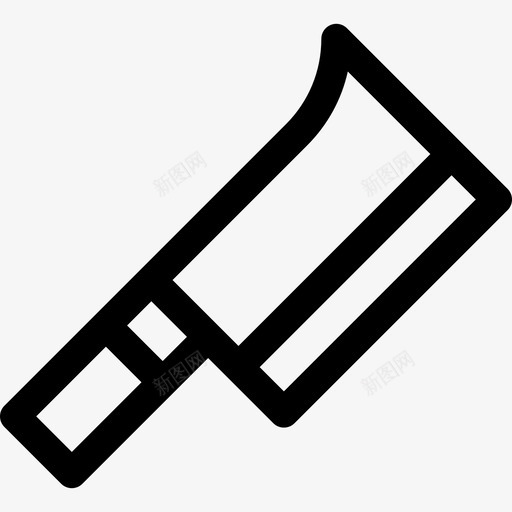 切肉刀厨房162线性svg_新图网 https://ixintu.com 切肉刀 厨房 线性