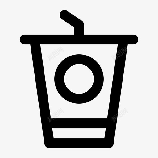 冰咖啡碗杯svg_新图网 https://ixintu.com 咖啡 饮料 食物