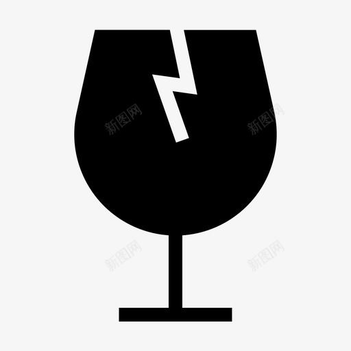 碎玻璃交货易碎品svg_新图网 https://ixintu.com 玻璃 交货 易碎 物流 基本 图标