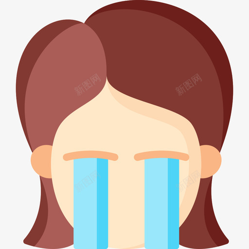 哭表情符号69平淡svg_新图网 https://ixintu.com 表情 符号 平淡