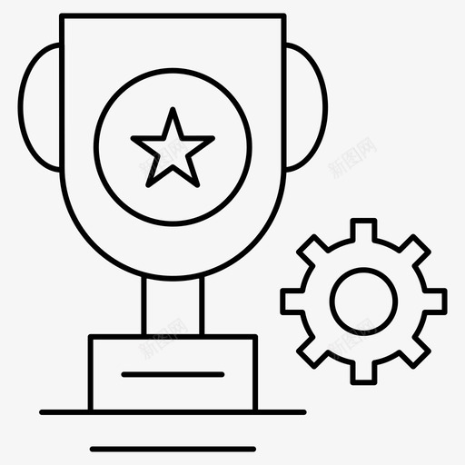 奖杯奖项装备svg_新图网 https://ixintu.com 奖杯 奖项 装备 奖品 工商管理 细线