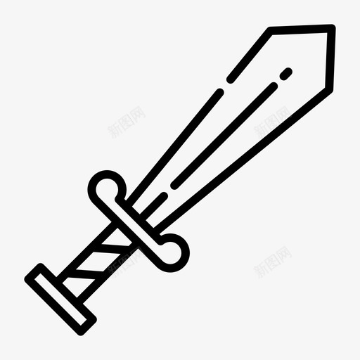 剑玩具52轮廓svg_新图网 https://ixintu.com 玩具 轮廓