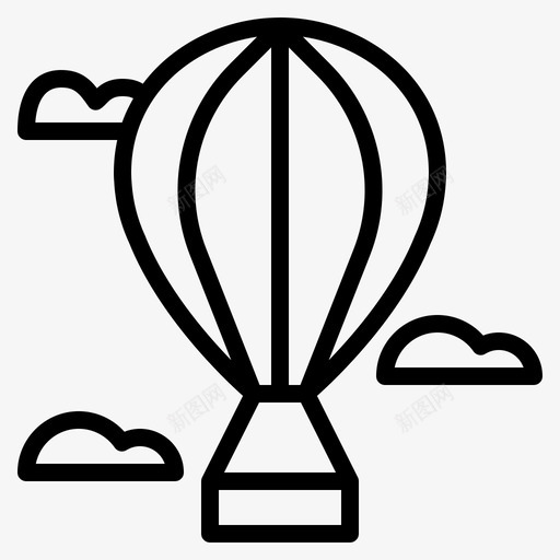 热气球节日热空气svg_新图网 https://ixintu.com 热气球 节日 空气 旅游 度假 音乐节