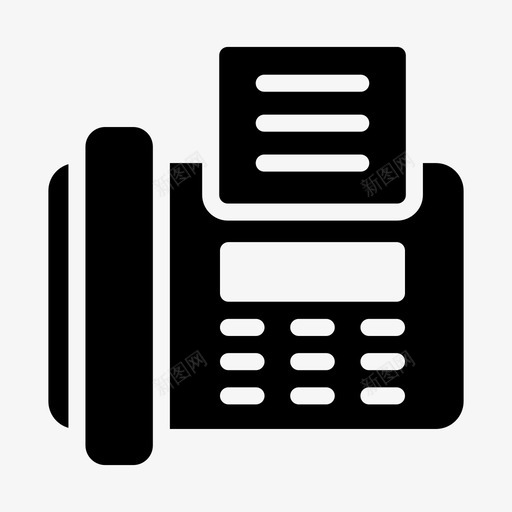固定电话通信接收器svg_新图网 https://ixintu.com 电话 通信 固定 接收器 通话 符号