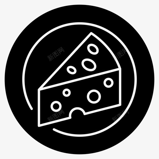 奶酪切达奶酪奶酪片svg_新图网 https://ixintu.com 奶酪 食品 切达 乳制品 脂肪 饮料 字形 图标
