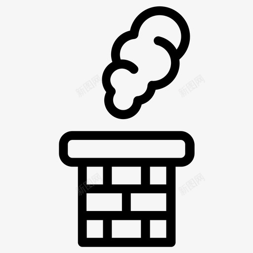 烟囱砖燃烧svg_新图网 https://ixintu.com 烟囱 燃烧 烟雾