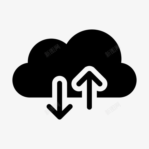 云上载下载联机svg_新图网 https://ixintu.com 上载 下载 联机 存储 网络 络线 字形