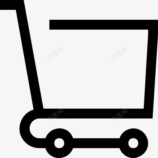sho1shoppingcartsvg_新图网 https://ixintu.com sho1 shoppingcart 扁平 线性 单色 简约 方正