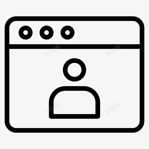 个人资料页帐户浏览器svg_新图网 https://ixintu.com 个人资料 网页 帐户 浏览器