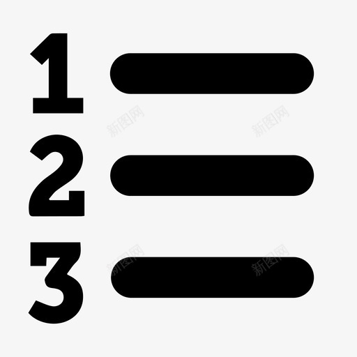 有序列表svg_新图网 https://ixintu.com 有序 列表