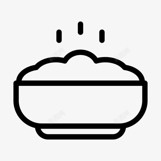 热碗吃食物svg_新图网 https://ixintu.com 热碗 食物 每日 旋转 线雕文