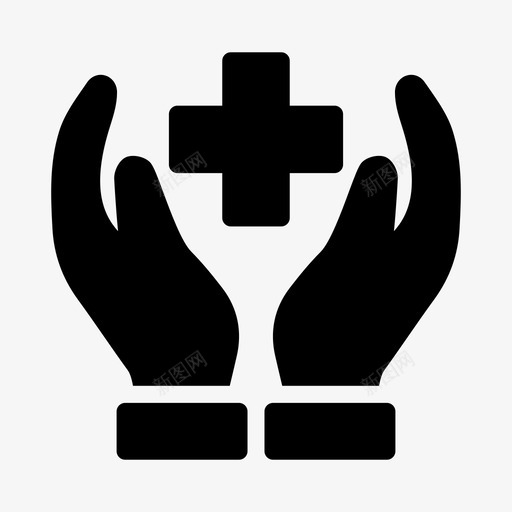 医疗手护理添加保护svg_新图网 https://ixintu.com 医疗 护理 添加 保护 医疗服务 字形