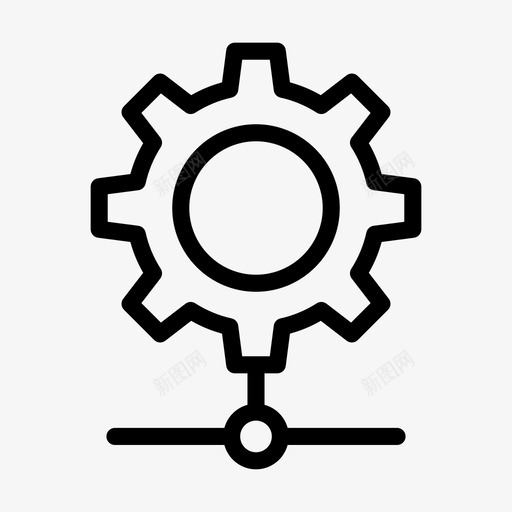 设置网络配置连接svg_新图网 https://ixintu.com 网络 设置 配置 连接 齿轮 络线 字形