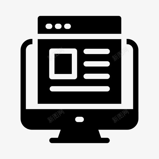 屏幕网络浏览器互联网在线svg_新图网 https://ixintu.com 网络 屏幕 浏览器 互联网 在线 搜索引擎 优化 数字 营销 字形