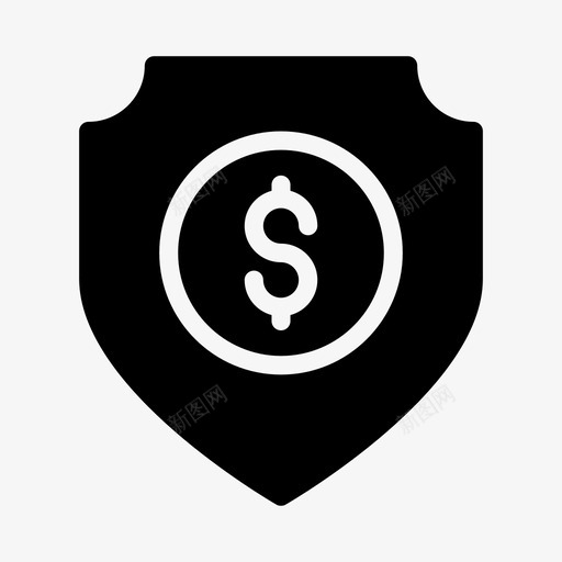美元盾货币保护svg_新图网 https://ixintu.com 美元 货币 保护 安全 商业 分析 字形