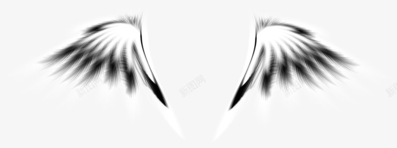 黑色天使翅膀png免抠素材_新图网 https://ixintu.com 天使的翅膀 简约翅膀 飞翔翅膀 黑色