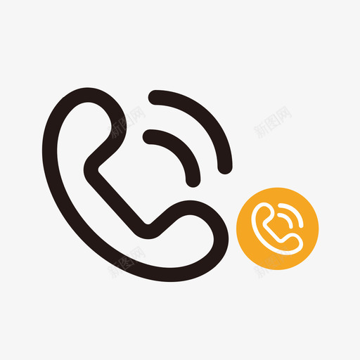 APP显示类icon电话svg_新图网 https://ixintu.com 显示 电话