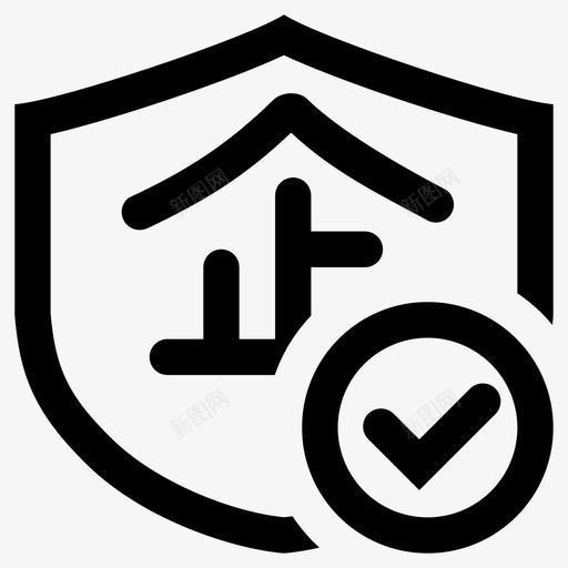 企业验证审核通过成功盾牌线性svg_新图网 https://ixintu.com 企业 验证 审核 通过 成功 盾牌 线性