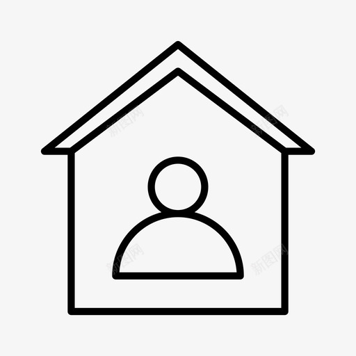 买方房屋业主svg_新图网 https://ixintu.com 房屋 房地产 买方 业主 经纪人
