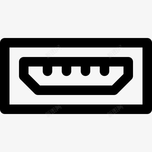 微型Usb计算机硬件36线性svg_新图网 https://ixintu.com 微型计算机 硬件 线性