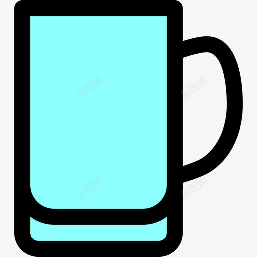 啤酒杯餐具4直系颜色svg_新图网 https://ixintu.com 啤酒杯 餐具 直系 颜色