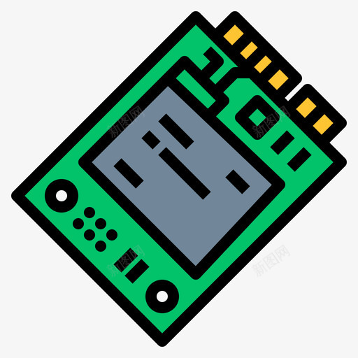 Ssd计算机硬件35线性彩色svg_新图网 https://ixintu.com 计算机 硬件 线性 彩色