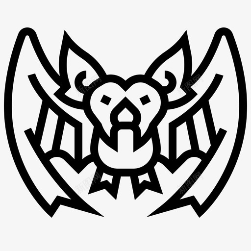 蝙蝠动物夜晚svg_新图网 https://ixintu.com 蝙蝠 动物 夜晚 吸血鬼 翅膀 万圣节