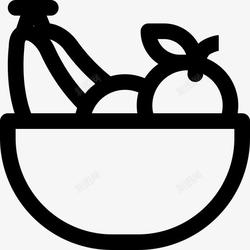 水果餐具2线性svg_新图网 https://ixintu.com 水果 餐具 线性
