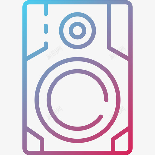 扬声器5号剧场渐变svg_新图网 https://ixintu.com 扬声器 剧场 渐变
