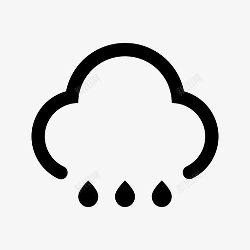 天气中雨转大雨svg_新图网 https://ixintu.com 天气 中雨 大雨
