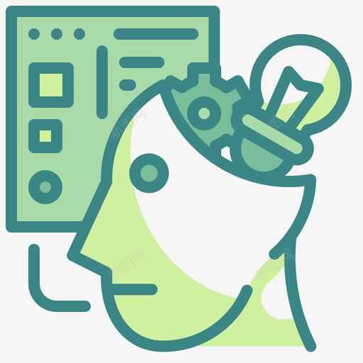 创意设计思维70双色调svg_新图网 https://ixintu.com 创意设计 思维 双色 色调