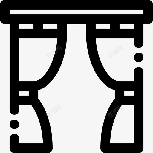 窗帘装饰织物svg_新图网 https://ixintu.com 窗帘 装饰 织物 家居 室内 家用电器
