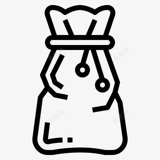 圣诞袋321直纹svg_新图网 https://ixintu.com 圣诞 袋直