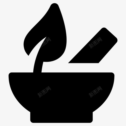 草药碗药svg_新图网 https://ixintu.com 草药 碗药 药房