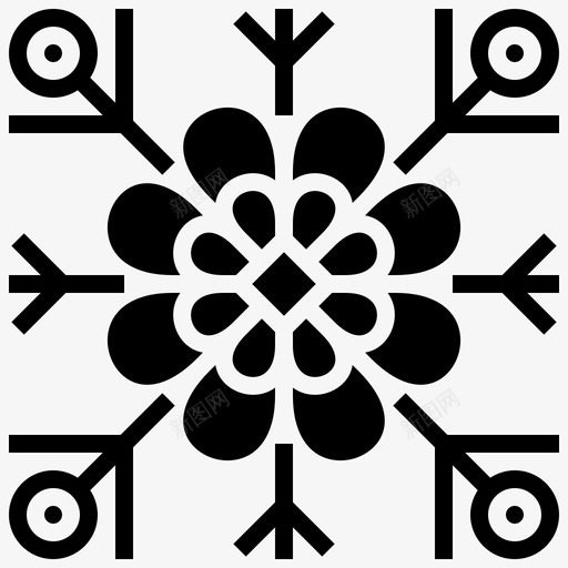雪花美丽圣诞节svg_新图网 https://ixintu.com 圣诞节 雪花 美丽 冰冻 冬天