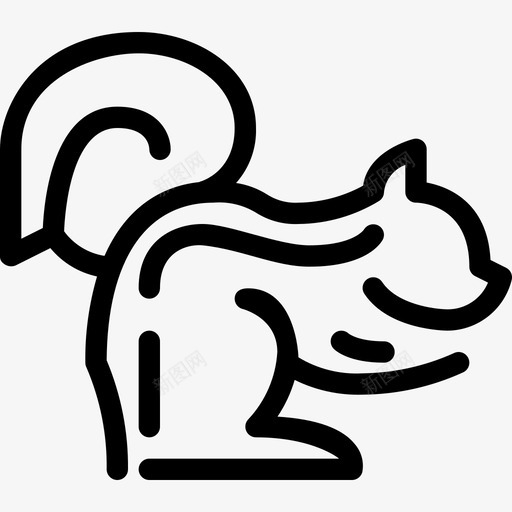 松鼠动物秋天svg_新图网 https://ixintu.com 秋天 松鼠 动物 季节 轮廓