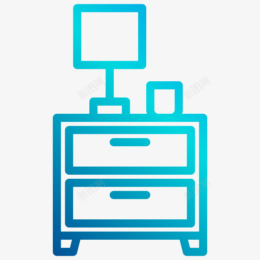 床头柜家具60线性坡度svg_新图网 https://ixintu.com 床头柜 家具 线性 坡度