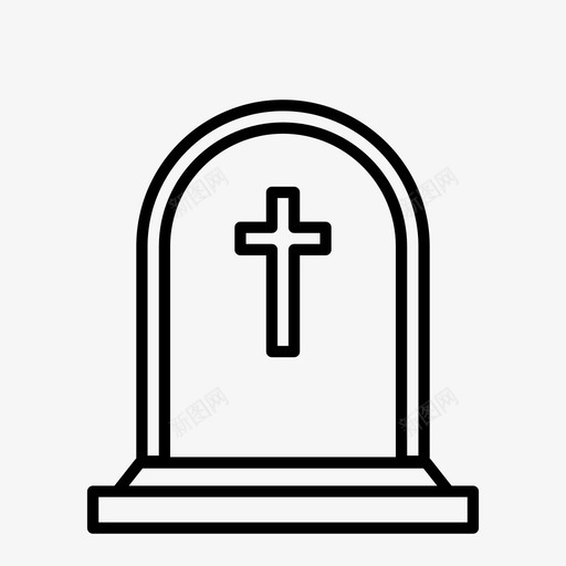 墓碑死亡万圣节svg_新图网 https://ixintu.com 墓碑 死亡 万圣节