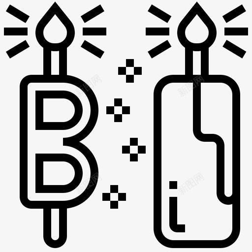 蜡烛生日派对39直系svg_新图网 https://ixintu.com 蜡烛 生日 派对 直系