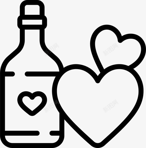 葡萄酒情人节101直系svg_新图网 https://ixintu.com 葡萄酒 情人节 直系